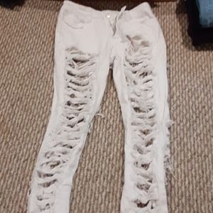White Ripped Jeans
